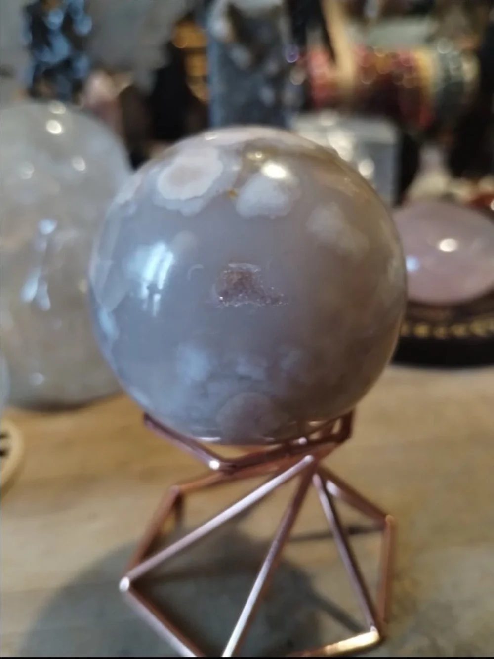 Pink amethyst sphere UHQ